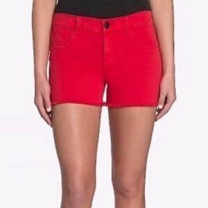 Rock & Republic Red raw hem shorts size 12 women's